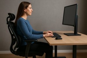 Ergonominen istuma-asento